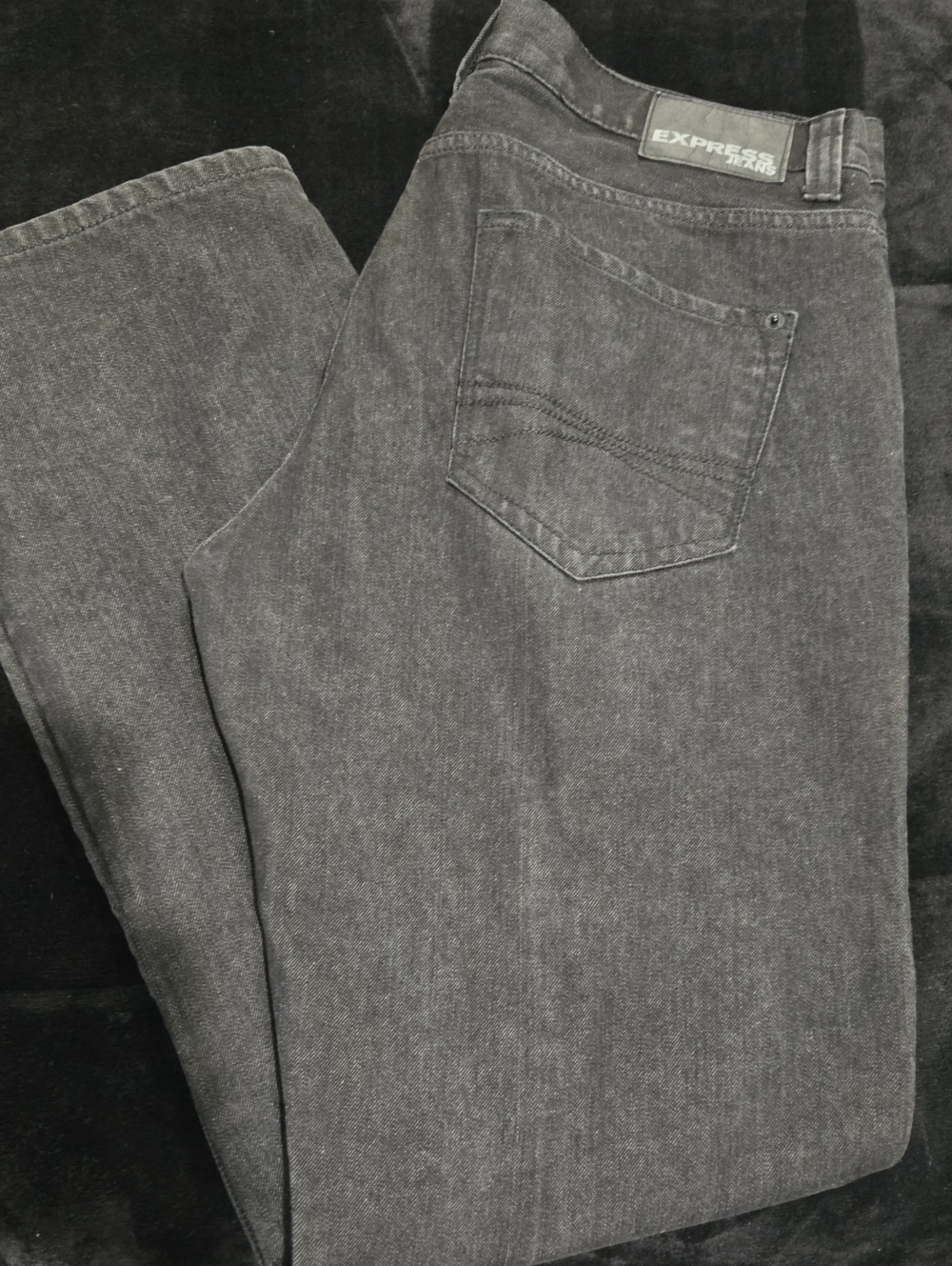 Express Men’s Gray Straight Jeans